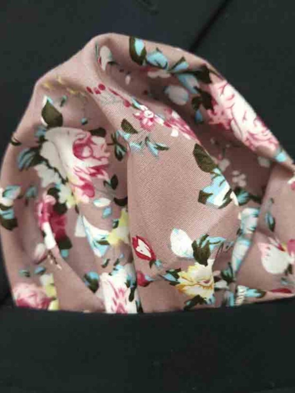 Gascoigne Floral Cotton Pocket Square Mauve White Blue Pink Men's